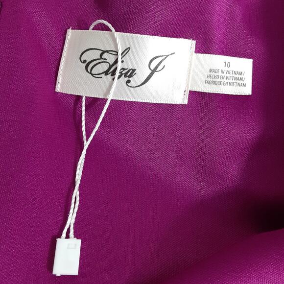 Eliza J Bell Sleeve Sheath Dress Magenta Pink Womens 10 Boat Neck NWT Cocktail - Picture 6 of 12